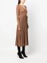 TWINSET Midi-jurk met lange mouwen Bruin - Thumbnail 3