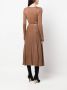 TWINSET Midi-jurk met lange mouwen Bruin - Thumbnail 4