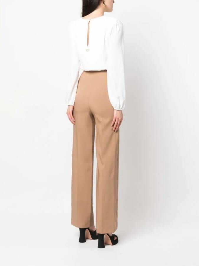 TWINSET Jumpsuit met wijde pijpen Wit