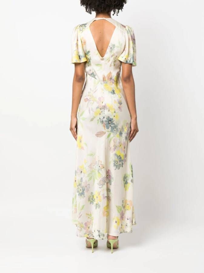 TWINSET Maxi-jurk met bloemenprint Beige