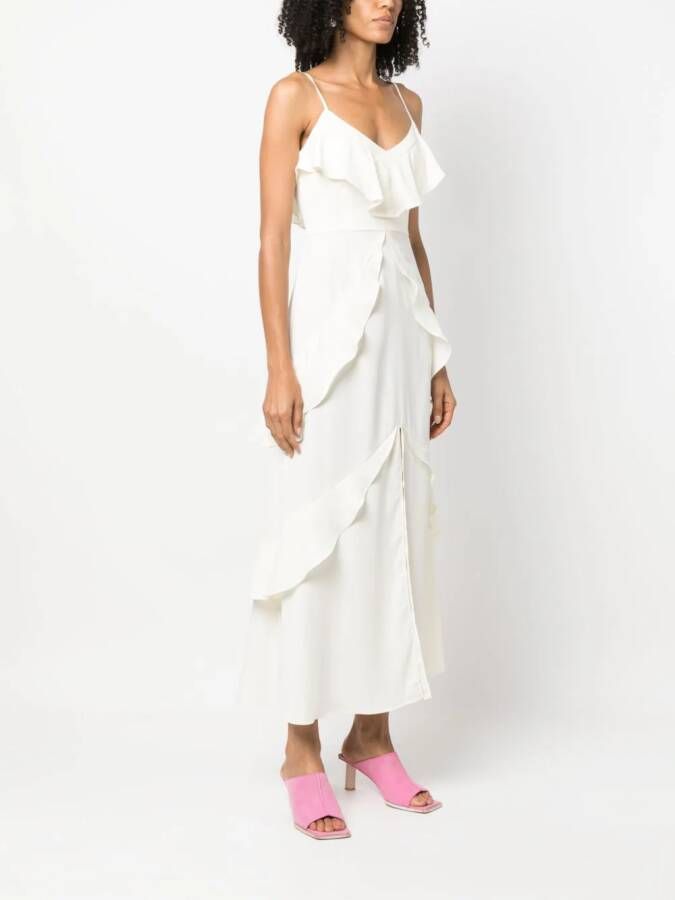 TWINSET Maxi-jurk met ruche Beige