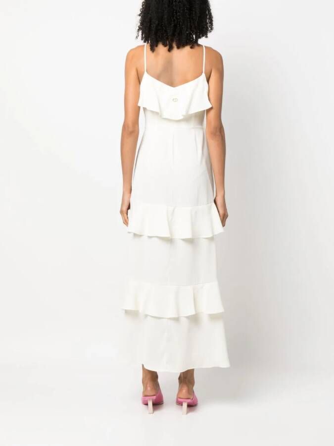 TWINSET Maxi-jurk met ruche Beige