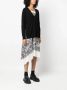 TWINSET Midi-jurk met bloemenkant Zwart - Thumbnail 3