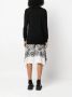 TWINSET Midi-jurk met bloemenkant Zwart - Thumbnail 4