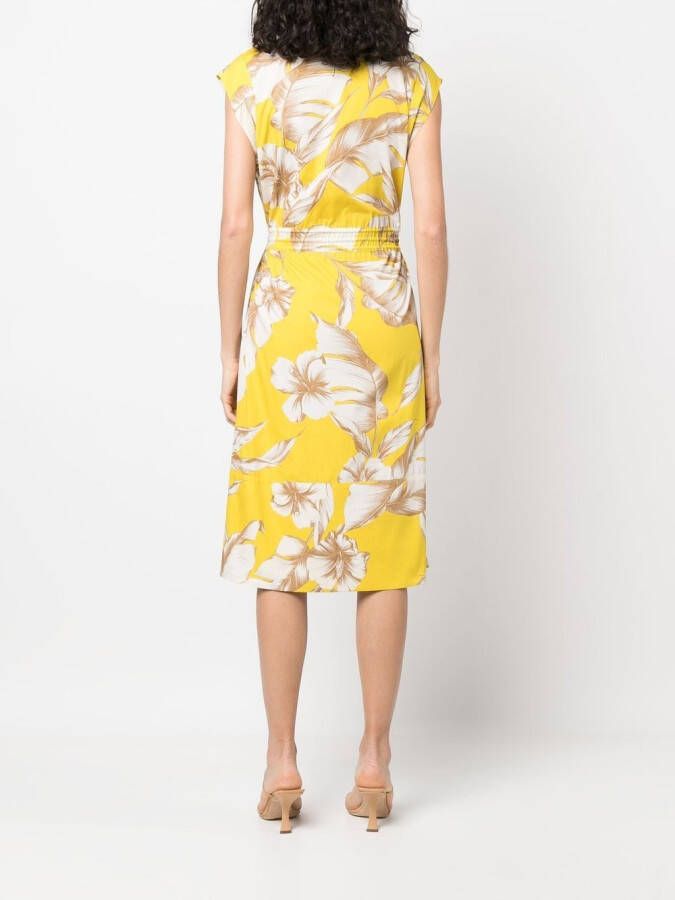 TWINSET Midi-jurk met bloemenprint Geel