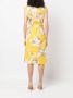 TWINSET Midi-jurk met bloemenprint Geel - Thumbnail 4