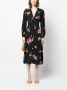 TWINSET Midi-jurk met bloemenprint Zwart - Thumbnail 2