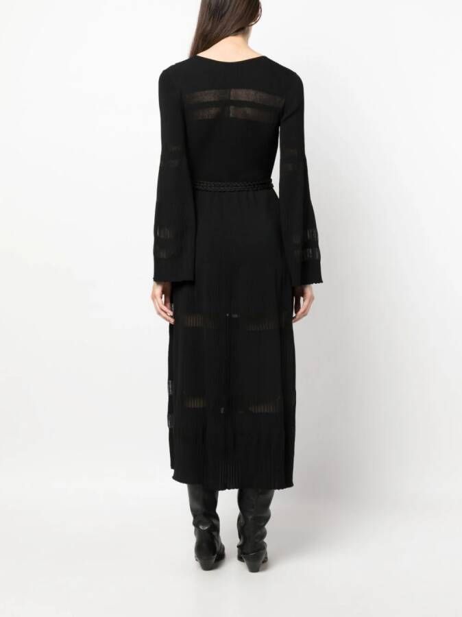 TWINSET Midi-jurk met ceintuur Zwart