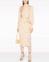 TWINSET Midi-jurk met gedrapeerd detail Beige - Thumbnail 1