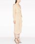 TWINSET Midi-jurk met gedrapeerd detail Beige - Thumbnail 2