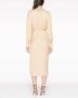 TWINSET Midi-jurk met gedrapeerd detail Beige - Thumbnail 3