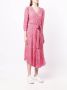 TWINSET Midi-jurk met gestrikte taille Rood - Thumbnail 3