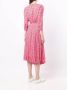 TWINSET Midi-jurk met gestrikte taille Rood - Thumbnail 4