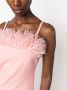TWINSET Mini-jurk met veren afwerking Roze - Thumbnail 5