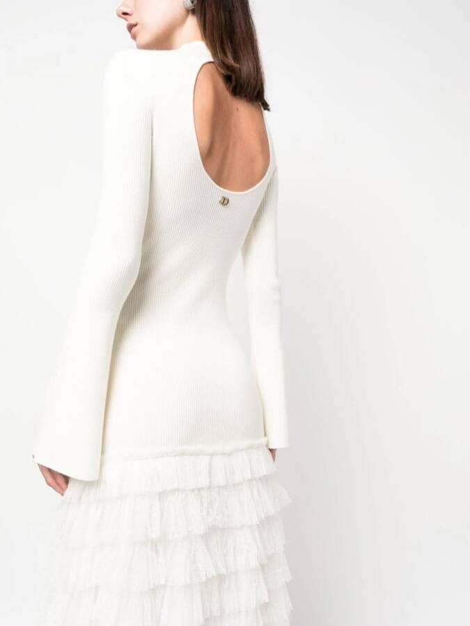 TWINSET Maxi-jurk met ruche Beige