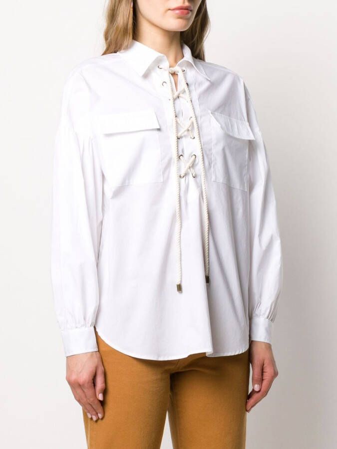 TWINSET Ruimvallende blouse Wit