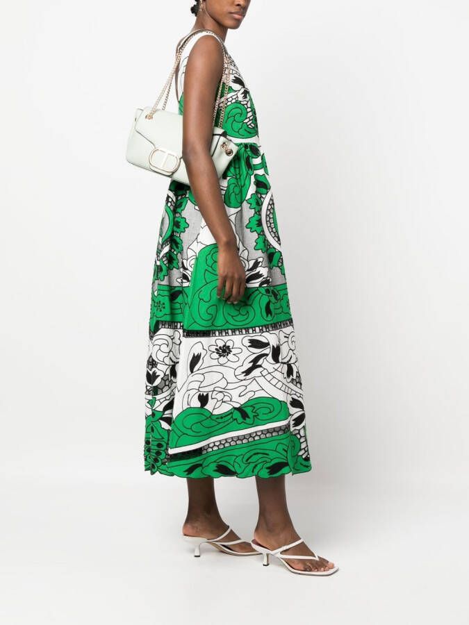 TWINSET Schoudertas met logoplakkaat Groen