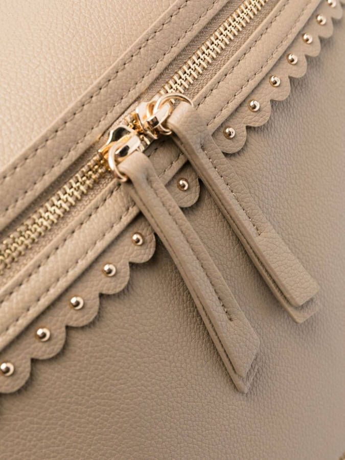 TWINSET Shopper met logoplakkaat Beige