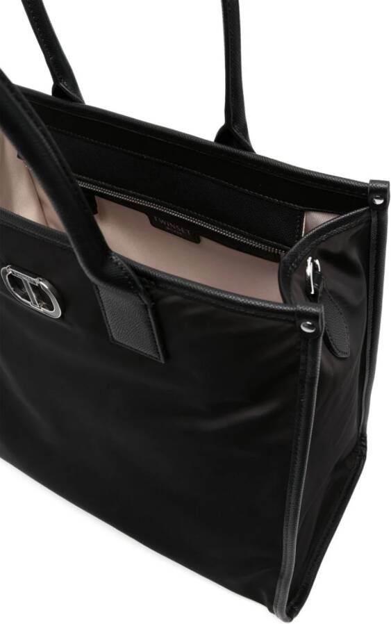 TWINSET Shopper met logoplakkaat Zwart