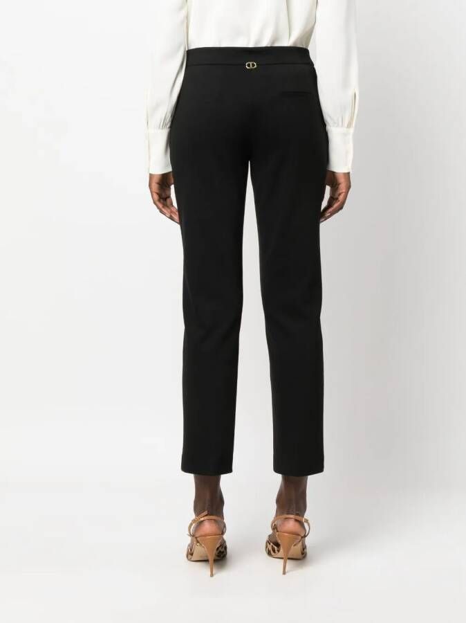 TWINSET Slim-fit pantalon Zwart