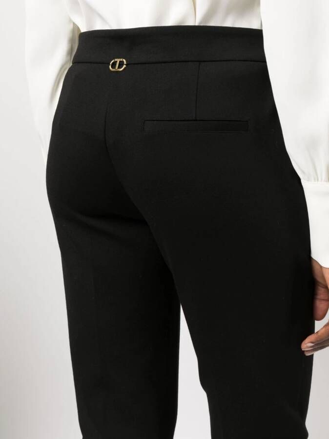 TWINSET Slim-fit pantalon Zwart