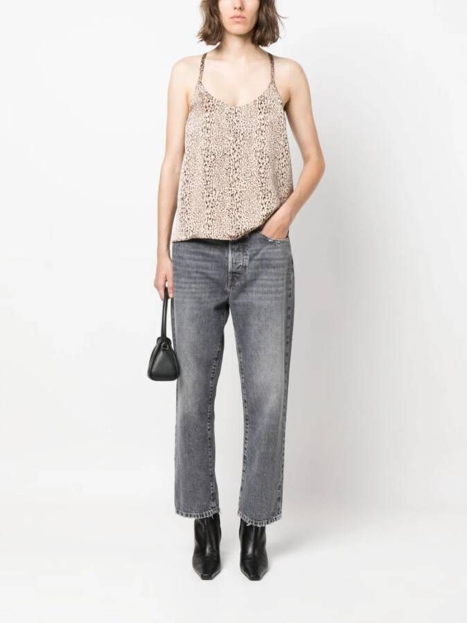 TWINSET Tanktop met luipaardprint Beige