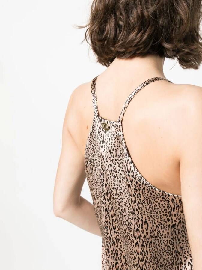 TWINSET Tanktop met luipaardprint Beige