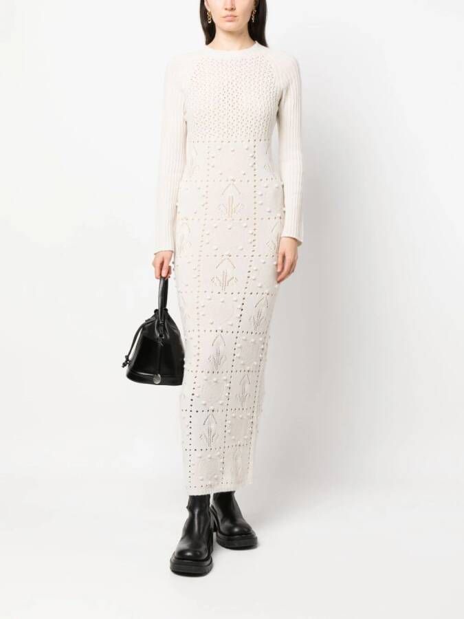 TWINSET Getailleerde maxi-jurk Beige