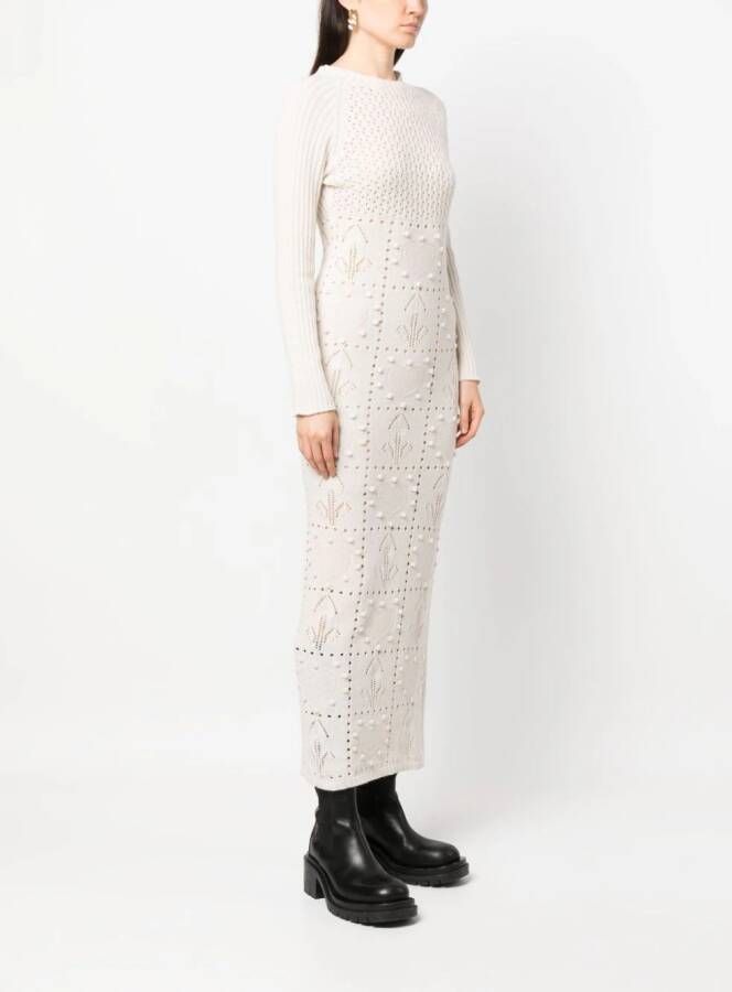 TWINSET Getailleerde maxi-jurk Beige