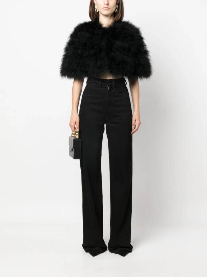 TWINSET Cropped jack Zwart