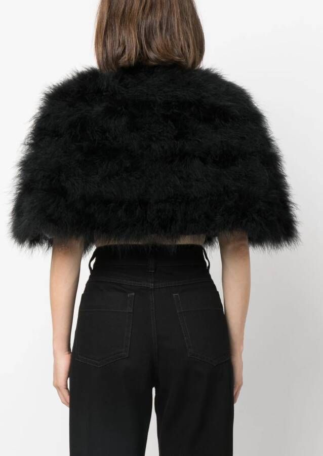 TWINSET Cropped jack Zwart
