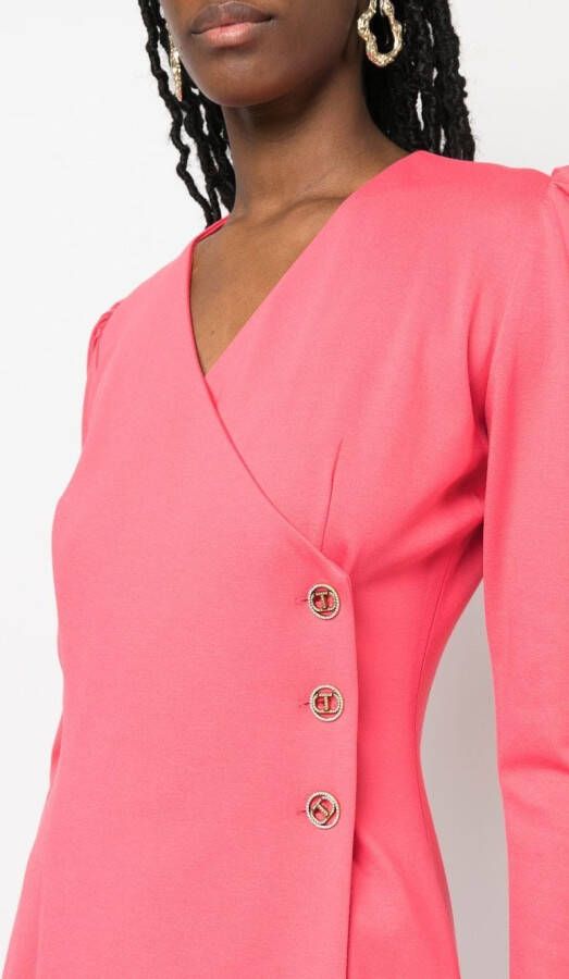 TWINSET Mini-jurk met V-hals Roze