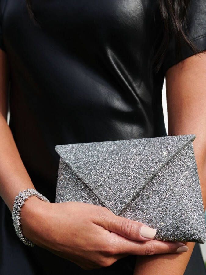 Tyler Ellis Lee Pouchet kleine clutch Zilver