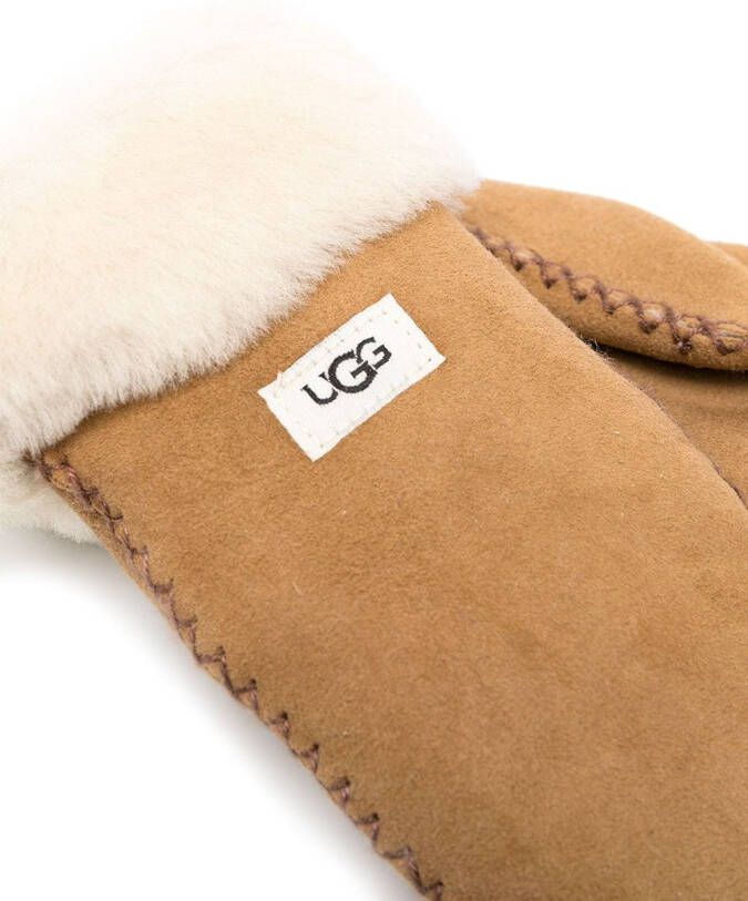 UGG Kids Handschoenen met logo Beige