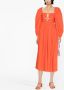 Ulla Johnson Midi-jurk met pofmouwen Oranje - Thumbnail 2