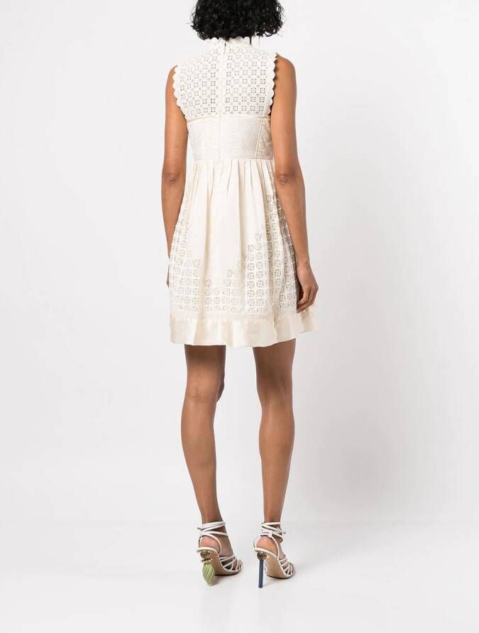 Ulla Johnson Broderie anglaise jurk Wit