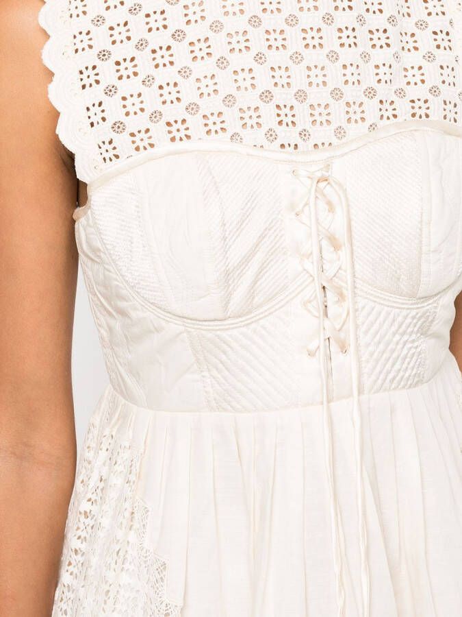 Ulla Johnson Broderie anglaise jurk Wit