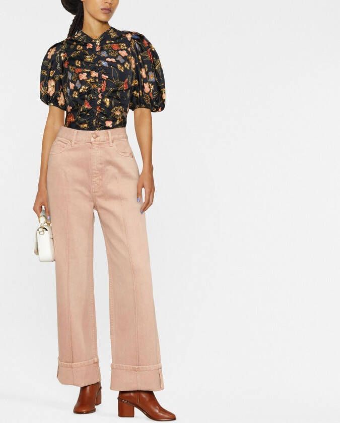 Ulla Johnson Broek met wijde pijpen Roze