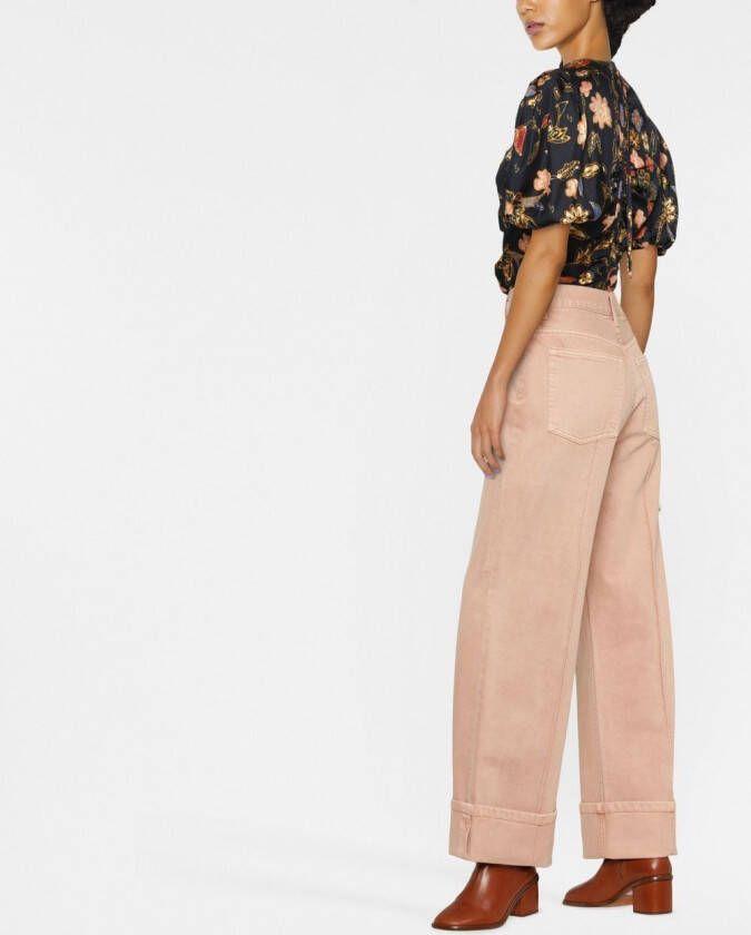 Ulla Johnson Broek met wijde pijpen Roze