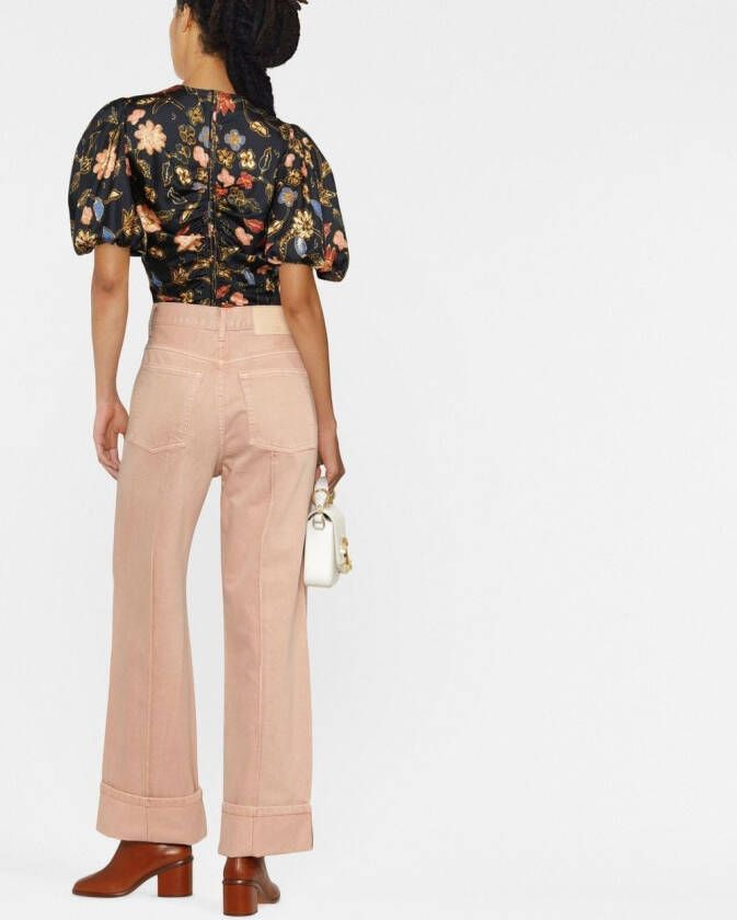 Ulla Johnson Broek met wijde pijpen Roze