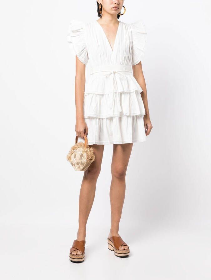 Ulla Johnson Gelaagde mini-jurk Wit