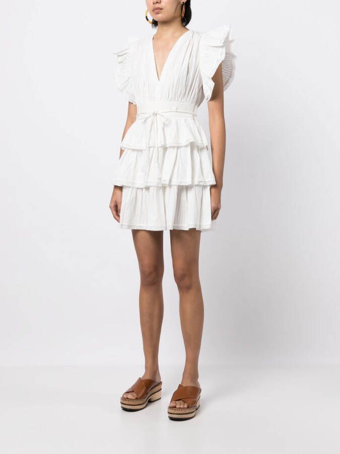 Ulla Johnson Gelaagde mini-jurk Wit