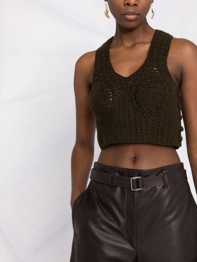 Ulla Johnson Gebreide bh top Groen
