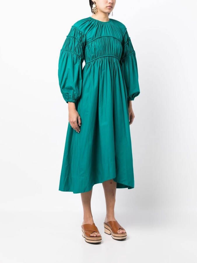 Ulla Johnson Gesmockte jurk Groen