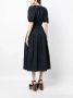 Ulla Johnson Midi-jurk met korte mouwen Blauw - Thumbnail 4