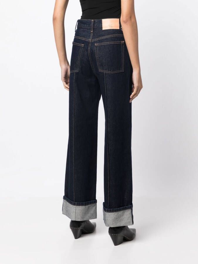 Ulla Johnson Jeans met wijde pijpen Blauw