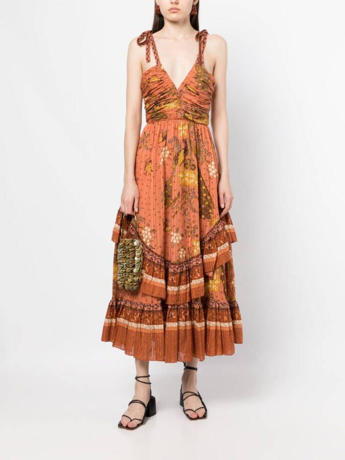 Ulla Johnson Maxi-jurk met bloemenprint Oranje