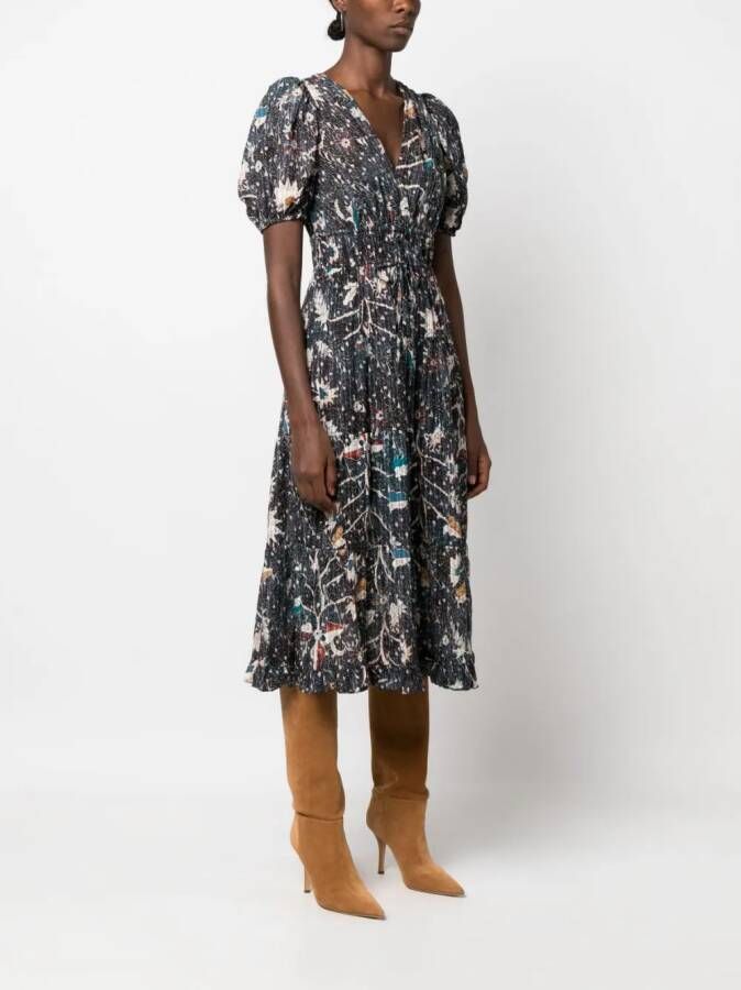 Ulla Johnson Midi-jurk met print Blauw