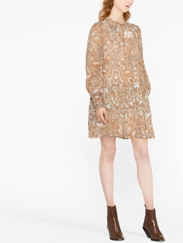 Ulla Johnson Mini-jurk met bloemenprint Oranje