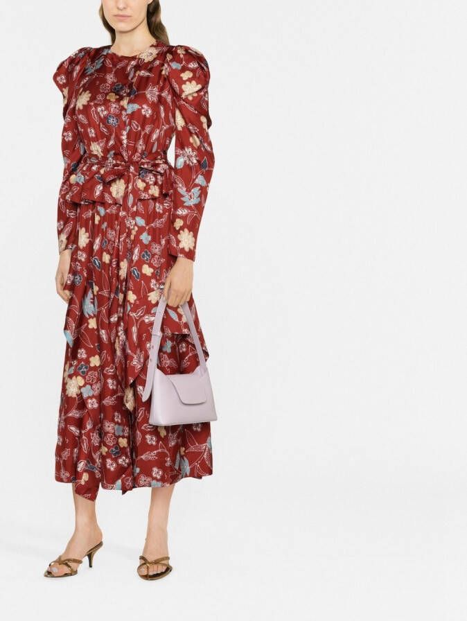 Ulla Johnson Mini-jurk met bloemenprint Rood